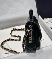 Chanel Top Handle With 2 pocket black caviar leather - 3