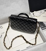 Chanel Top Handle With 2 pocket black caviar leather - 2