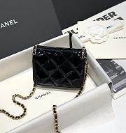 Chanel Heart Bag Black Patent Leather - 12.5x9.5x3cm - 3