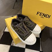 Fendi JUNIOR SNEAKERS Tobacco jacquard junior sneakers - 6