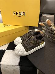 Fendi JUNIOR SNEAKERS Tobacco jacquard junior sneakers - 5