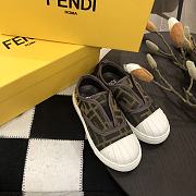 Fendi JUNIOR SNEAKERS Tobacco jacquard junior sneakers - 4