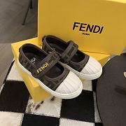 Fendi Kid Shoes FF Brown Pattern - 3