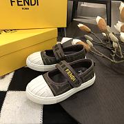 Fendi Kid Shoes FF Brown Pattern - 2