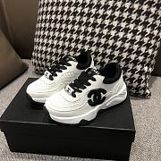 Chanel Kid Sneakers Mesh, Suede & Calfskin Black and white - 1