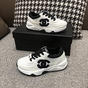 Chanel Kid Sneakers Mesh, Suede & Calfskin Black and white - 6