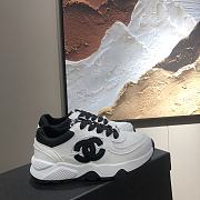 Chanel Kid Sneakers Mesh, Suede & Calfskin Black and white - 5