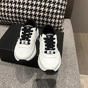 Chanel Kid Sneakers Mesh, Suede & Calfskin Black and white - 3