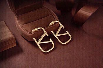 Valentino Garavani Vlogo brass earrings