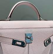 Hermes Kelly Mini Pink Silver Hardware - 19 x 12 x 6 cm - 2