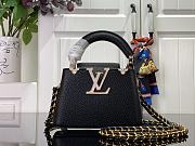 Louis Vuitton Nano Capucines Black Gold Harrdware Bag - 16.3 x 11x 6.5 - 1