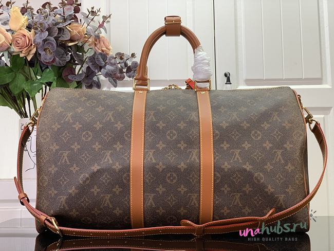 Louis Vutiton Keepall Bandoulière 50 Monogram Dust coated canvas - 50 x 29 x 23 cm - 1