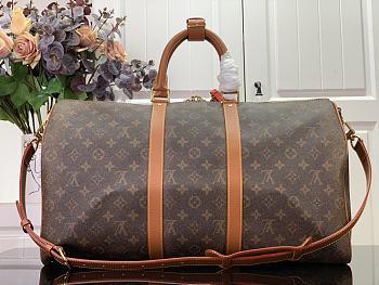 Louis Vutiton Keepall Bandoulière 50 Monogram Dust coated canvas - 50 x 29 x 23 cm