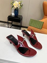 Gucci Mariame Burgundy sandals - 5