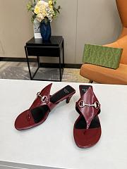 Gucci Mariame Burgundy sandals - 3