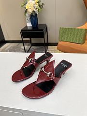 Gucci Mariame Burgundy sandals - 4