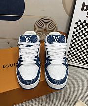 Louis Vuitton Trainer Denim Monogram Shoes - 5