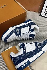 Louis Vuitton Trainer Denim Monogram Shoes - 6