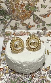 Dior Petit CD Baroque Stud Earrings - 2