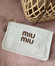 Miu Miu Mini Woven farbic handbag with leather trim  - 2