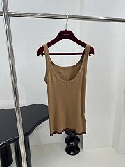 GUCCI FINE RIB CASHMERE AND SILK TANK TOP - 1