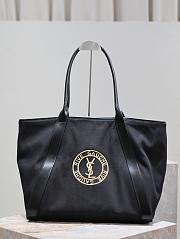 YSL Rive Gauche Cabas Cotton Tote Bag In Black - 40-60×30×20CM - 1