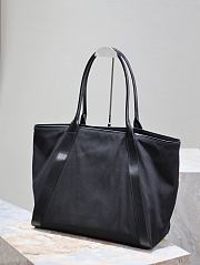 YSL Rive Gauche Cabas Cotton Tote Bag In Black - 40-60×30×20CM - 4