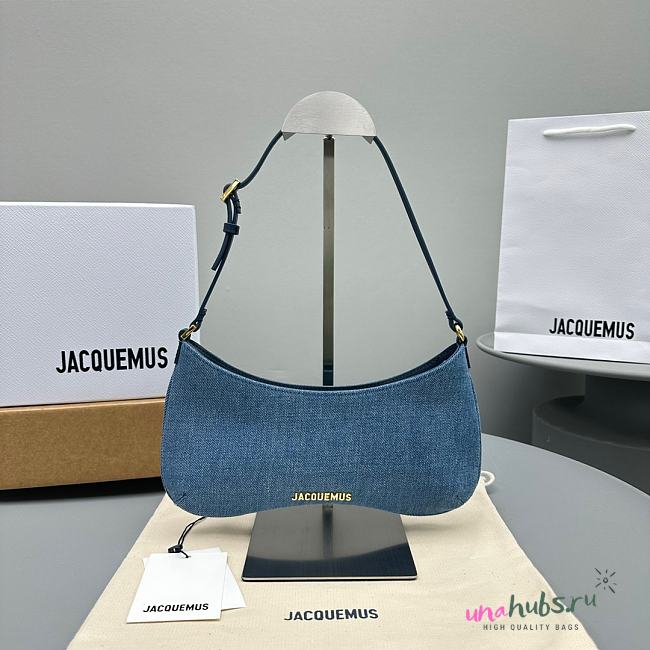 Jacquemus Le Bisou Shoulder Bag in Denim - 27x10.5cm - 1