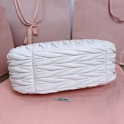 	 Miu Miu Wander matelassé nappa leather hobo white bag - 29x24x10cm - 5