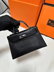 Hermès Kelly Black 19cm Lizard Bag - 2