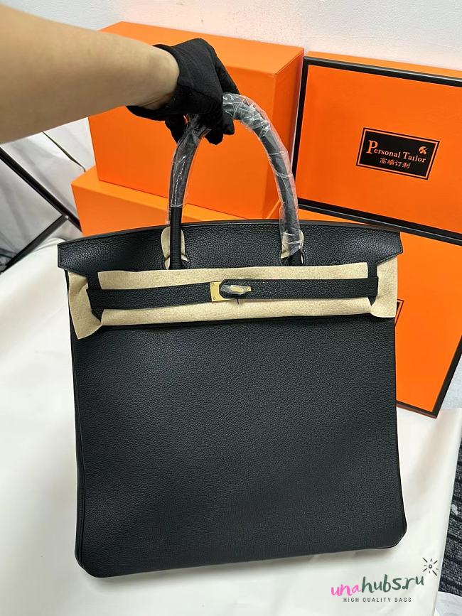 Hermès HAC Birkin 40 Black Body Gold Hardware - 1