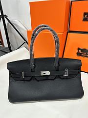 Hermes JPG Shoulder Black Birkin bag 42x21cm - 3