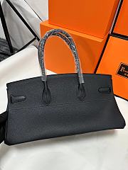 Hermes JPG Shoulder Black Birkin bag 42x21cm - 4