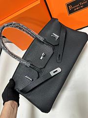 Hermes JPG Shoulder Black Birkin bag 42x21cm - 5