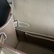 	 Hermes Natural Leather Mini kelly Bag 22CM Dove Grey Gold Hardware - 2