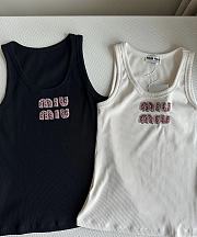 Miu Miu Multicolor Logo Tank Top - 1