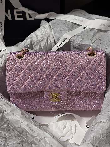 Chanel Strass Encrusted Sparkle Pink Bag 25cm