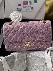 Chanel Strass Encrusted Sparkle Pink Bag 25cm - 4