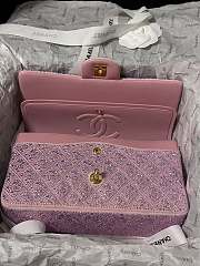 Chanel Strass Encrusted Sparkle Pink Bag 25cm - 3