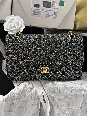 	 Chanel Strass Encrusted Sparkle Black Bag 25cm - 1