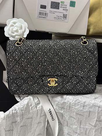 	 Chanel Strass Encrusted Sparkle Black Bag 25cm