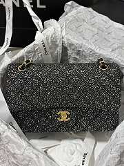 	 Chanel Strass Encrusted Sparkle Black Bag 25cm - 5