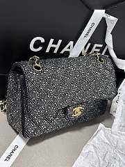 	 Chanel Strass Encrusted Sparkle Black Bag 25cm - 4