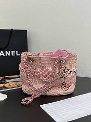 Chanel Small Tote Raffia Effect Braided & Gold-Tone Metal - 24.5 × 32 × 10 cm  - 2