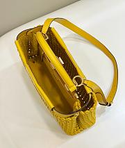 Fendi Peekaboo Yellow Medium Interlace Bag - 33cm - 6