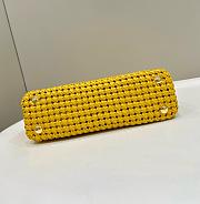 Fendi Peekaboo Yellow Medium Interlace Bag - 33cm - 3