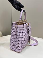 Fendi Peekaboo Purple Medium Interlace Bag - 33cm - 6