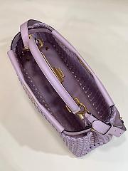 Fendi Peekaboo Purple Medium Interlace Bag - 33cm - 3