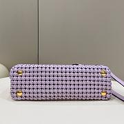 Fendi Peekaboo Purple Medium Interlace Bag - 33cm - 2