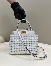 Fendi Small Peekaboo Interlace Bag 23cm - 4